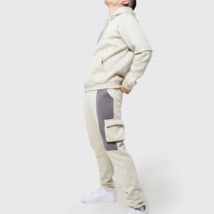 Chándal de algodón 100% de gran tamaño elegante para hombre hecho a medida para invierno, conjunto transpirable de alta calidad - Product Image 3