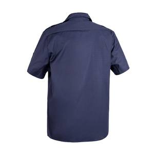 Uniformes de sécurité boutonnés de couleur grise vierge en gros Chemise à col à manches courtes pour adulte - Product Image 3