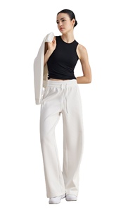 Pantalon de survêtement Baggy de style de rue coupe décontractée pantalon élégant avec poches latérales vêtements de mode pantalons de survêtement pour femmes à jambe droite - Product Image 6