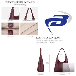 Sac à main hobo pour femme, sac à bandoulière anime, grande capacité, sac fourre-tout souple, utilisation quotidienne, mode, léger, durable, fermeture à glissière - Product Image 3