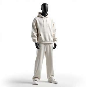 Ensemble de survêtement à capuche avec logo personnalisé, tissu en molleton 100% coton, survêtement de jogging évasé, marque privée, survêtement d'hiver et ensembles de sweats à capuche - Product Image 4