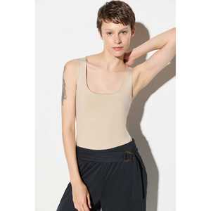 Top informal elástico con cuello redondo y tirantes anchos - Product Image 1