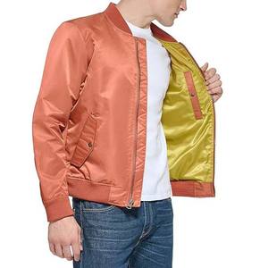 Chaquetas de bombardero de béisbol de alta calidad OEM diseño de logotipo personalizado cremallera cuello alto chaqueta de béisbol universitaria informal para hombres - Product Image 6