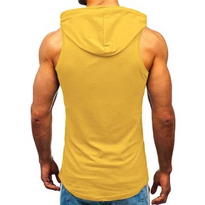 Ensemble de short à capuche sans manches pour hommes-Ensemble deux pièces léger et confortable pour vêtements décontractés, salle de sport et activités de plein air - Product Image 2