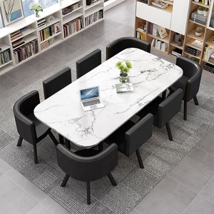 Hiện Đại 8 Chỗ Ngồi Bàn Ăn Đặt Bền Sắt Đồ Nội Thất Cho Nhà Hàng Nhà Trường Phòng Khách Có Sẵn Bán Buôn Nhà Máy Giá - Product Image 4