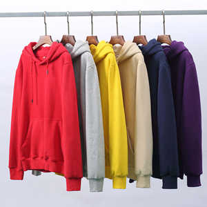 Venta al por mayor de alta calidad de los hombres 330gsm sudaderas con capucha de algodón jersey en blanco sudaderas con capucha personalizadas DDP Envío - Product Image 2