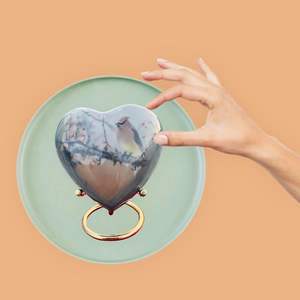 Grey Bird Printed <b>Urns</b> <b>for</b> <b>Human</b> <b>Ashes</b> <b>Small</b> Keepsake Aluminium Cremation <b>Urn</b> <b>for</b> <b>Human</b> Hair Finger <b>Ashes</b> with Free Engraving - Product Image 2