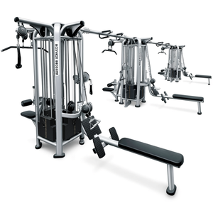 Nouveau équipement de fitness français Silver 12 Stack Multi Jungle Gym - 8 stations d'entraînement de résistance complète du corps pour les salles de sport à domicile - Product Image 1