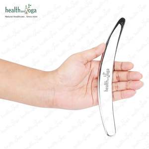HealthAndYoga SteloRelief Boomerang Acier Inoxydable Gua Sha Outil Tissu Profond Jambe Corps Massage Option De Gros - Product Image 3