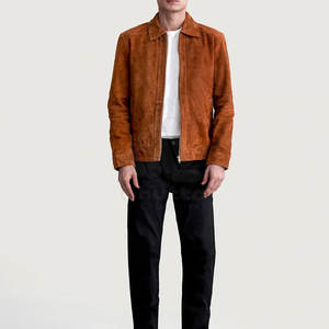 แจ็คเก็ตหนังนิ่มสำหรับผู้ชายแจ็คเก็ตหนังมีสไตล์สำหรับชุดลำลองประจำวันและแจ็คเก็ตหนังกลับสำหรับเดินทาง - Product Image 5