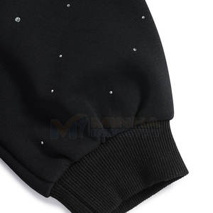 Nouveau design, sweats à capuche à manches longues avec strass, coton et polyester, prix de gros, sweats à capuche avec strass pour femmes - Product Image 5