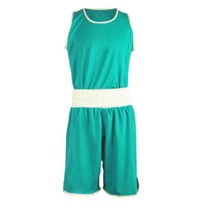 Uniformes de boxe de haute qualité, noir et blanc, séchage rapide, design respirant, fabriqués au Pakistan, unisexe, pour le kickboxing et le MMA - Product Image 4