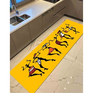 Tapis à motifs de danseurs africains, tapis imprimé, grand format, décoration de bureau, facile à nettoyer, avec poils doux - Product Image 1