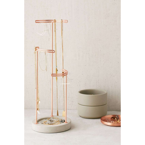 Hanging Lifestyle Stand for Jewelry Modern Design Metal Wire Gold Color Powder Coated Jewelry <b>Display</b> <b>Accessories</b> in Good Price - Product Image 2