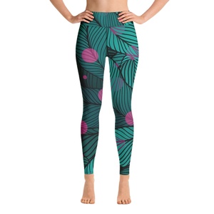 Leggings estampados de moda para mujer Pantalones de yoga al por mayor Cintura alta personalizada Slim Fit Cómodo Gimnasio Entrenamiento Ropa deportiva Traje - Product Image 1