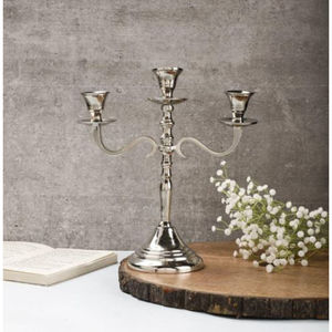 Chandelier en argenterie design de luxe, bougeoir décoratif en métal et acier inoxydable, bougeoir pour Offre Spéciale - Product Image 3