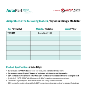 Peigne de réinitialisation du kilométrage pour Toyota Corolla (expédition du fabricant turc) - Product Image 2