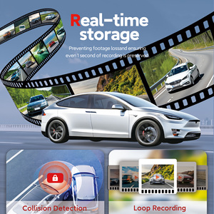 Caméra embarquée 4K UHD 3 canaux 3 objectifs avec caméras avant/arrière, WiFi, vision nocturne supérieure, surveillance de stationnement 24h/24, <span class=keywords><strong>écran</strong></span> tactile IPS et <span class=keywords><strong>enregistreur</strong></span> vidéo - Product Image 5