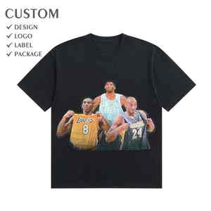 T-shirt personnalisé en tapisserie pour homme, coton lourd et polyester, respirant, col rond - Product Image 1