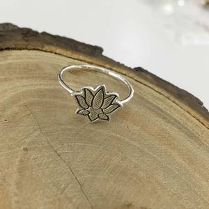 Wedding Fine Jewelry 925 Sterling Silver Flower <b>Rings</b> Minimalist Cute Girl's <b>Rings</b> Handmade Bezel Setting Trendy - Product Image 3