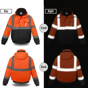Kỹ sư công nghiệp xây dựng cao có thể nhìn thấy an toàn Áo khoác thiết kế mới giá thấp sinh thái thân thiện tùy chỉnh led làm việc an ninh Áo khoác - Product Image 5
