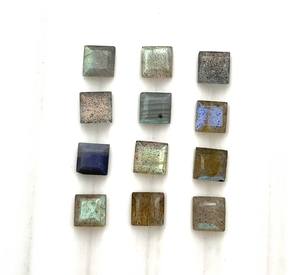 Labradorite naturelle 4-7mm pierre à facettes coupe carrée Flashy bleu feu pierre précieuse en vrac - Product Image 6