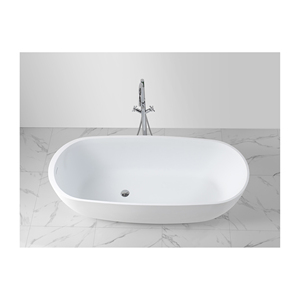 Bañera independiente de acrílico blanco de 1700mm, cómodo fregadero de resina decorativo, estilo tradicional, buen precio de venta para uso en el baño - Product Image 5