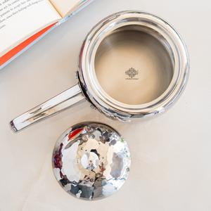 Conception martelée de cuiseur d'acier inoxydable d'IndianArtVilla dans la finition d'argent et d'or-Cookware pour le restaurant de maison et d'hôtel - Product Image 6