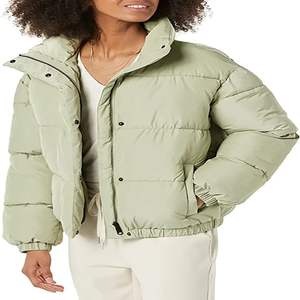 Chaqueta acolchada corta de Invierno para mujer personalizada de alta calidad 2026, prendas de vestir cortas al por mayor, cremallera de estilo informal a prueba de viento para mujer - Product Image 3