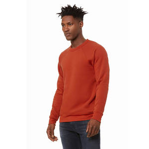 เสื้อสเวตเตอร์ขนแกะแร็กแลนแบบพรีเมี่ยมสำหรับทุกเพศเสื้อสวมหัวคอกลมสำหรับฤดูหนาวปรับแต่งได้ปักด้วยลูกปัดสีเรียบ - Product Image 1