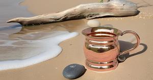 Taza lisa de cobre de mula de Moscú de diseño moderno de 14oz, taza de regalo sólida con mulas para café y cerveza de jengibre - Product Image 2