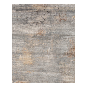 พรมขนสัตว์ผสมไหมไผ่ถักมือสีเบจและสีน้ำตาลลายAbstract รุ่น Kavi Afterglow สำหรับตกแต่งบ้าน ห้องนั่งเล่น และทางเดิน รุ่น Eskm-03 - Product Image 1