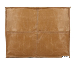 Genuine Leather Pouf in High Quality Light Brown Color Hairon Leather Used in Home and Offices for Seating and Decor Purposes - Product Image 4