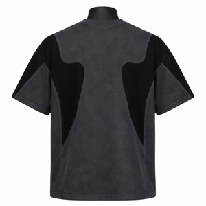 Camiseta de Algodón Ecológico Transpirable de Punto Oversize para Hombre, Diseño de Paneles Premium Estilo Urbano, Ajuste Regular, Moda, Venta al por Mayor - Product Image 2