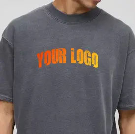 เสื้อยืดพิมพ์ลายกราฟิกโอเวอร์ไซส์สำหรับผู้ชายเสื้อเชิ้ตวินเทจฟอกสีกรดเสื้อยืดลำลองแขนสั้นผ้าฝ้ายสีดำ - Product Image 5