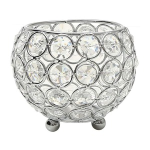 Silver Crystal <b>Tea</b> <b>Light</b> Candle Holder Elegant Other Types of Candle Holders <b>Lanterns</b> Candle Jars - Product Image 1