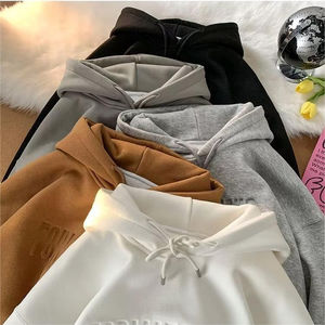 Sudadera con capucha de felpa francesa de gran tamaño 100% algodón 500 Gsm con logotipo personalizado para hombre, sudadera gruesa de invierno unisex teñida lisa - Product Image 2