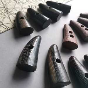 2 Pcs 93mm 3 5 8 Natural Horn Brown Buttons Set Black Real Buffalo Horn Shirt Button for Blazers Suits Coats 15mm 20mm Angel - Product Image 2