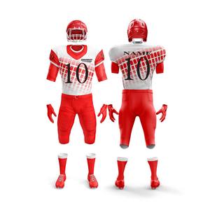 Maillot et pantalon de football américain personnalisés |   Tenue de football d'équipe avec maillot et pantalon |   Vêtements de sport en polyester respirant - Product Image 1
