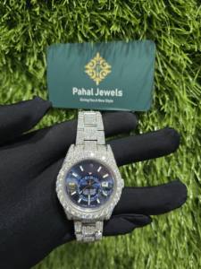 Reloj de Negocios Analógico de Lujo de 41 mm, de Acero Inoxidable, Totalmente Automático, con Diamantes Moissanite VVS, Movimiento de Cuarzo Japonés, Estilo Analógico Iced - Product Image 3