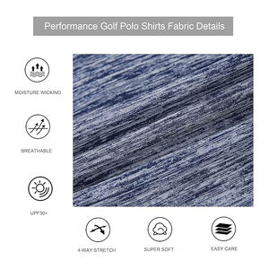 Dry Fit Golf para hombre para Polo Camisa de manga corta con cuello de poliéster 100% de alta calidad Premium con patrón de letras altas - Product Image 4