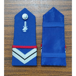 High Quality Customized Blue Cote D'Ivoire <b>Sew</b>-On Embroidered Beads Safety <b>Pin</b> Epaulet Shoulder Badge - Product Image 1