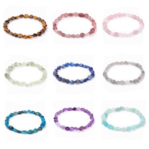 Tumble Shape <b>Labradorite</b> Gemstone Beads <b>Bracelet</b>-Christian Trendy Wedding Adjustable Length Unisex <b>Bracelet</b> - Product Image 2