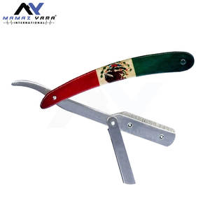 Barbier professionnel Swing Lock Rasoir tout en métal Drapeau mexicain Conception Logo OEM personnalisé Prix de gros disponibles - Product Image 3