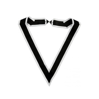 Vente en gros Officiers Ordre de Malte Collarette Noir & Blanc La plus vendue Maçonnique Regalia Collarette