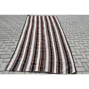 พรมตุรกีขนาดใหญ่ 9.1x4.6 ฟุต พรมวินเทจ พรมขนสัตว์ลายสัตว์สีดำ - Product Image 3
