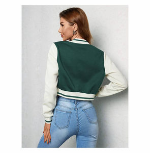 Chaquetas Varsity Cortas Personalizadas con Logotipo Bordado para Mujer, Top Ventas Otoño Invierno, Acolchadas, Impermeables, con Estampado y Calefacción - Product Image 6