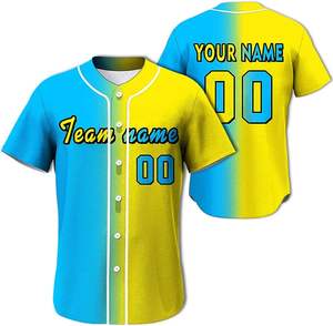 Venta al por mayor OEM servicio de ropa deportiva para hombres de buena calidad transpirable uniformes de béisbol logotipo personalizado diseño impreso camisetas de béisbol - Product Image 1