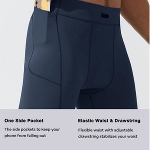 Shorts de compression de sport non tissés de qualité supérieure pour hommes, nouveau design, séchage rapide, respirant, faible MOQ - Product Image 4