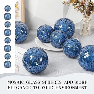 Increíble Esfera de vidrio de mosaico, diseño creativo, bolas decorativas de vidrio para el hogar, artesanías, adornos de bolas doradas, decoración del hogar para regalo - Product Image 6